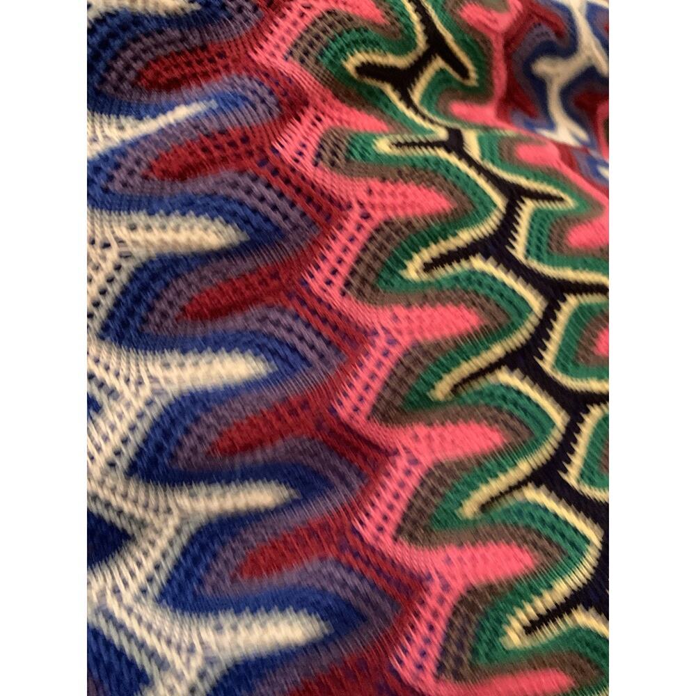 Maggy London Womens Crochet Stripe Surplic Pink Green Blue Size 10‎ NWT $149 - Picture 9 of 10